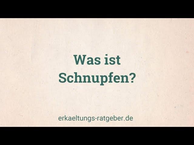 Was ist eigentlich Schnupfen und was kann helfen?