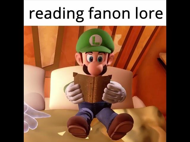 luigi reading touhou lore meme