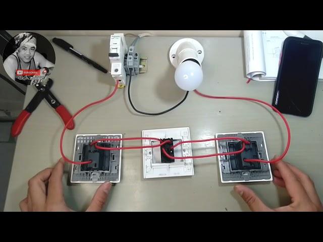 3 Way Switch/Intermediate Switch Connection. Staircase wiring