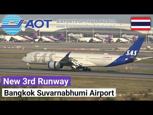 New Runway Bangkok Suvarnabhumi Airport Plane Spotting