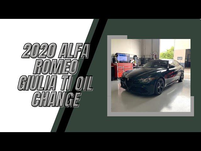 2020 Alfa Romeo Giulia TI Oil Change