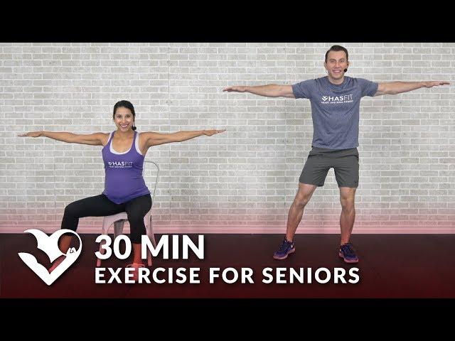 30 Min Exercise for Seniors, Elderly, & Older People - Seated Chair Exercise Senior Workout Routines