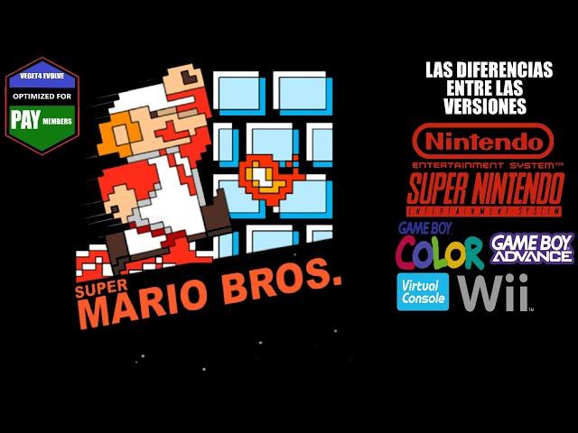 Las Diferencias entre las versiones de Super Mario Bros.