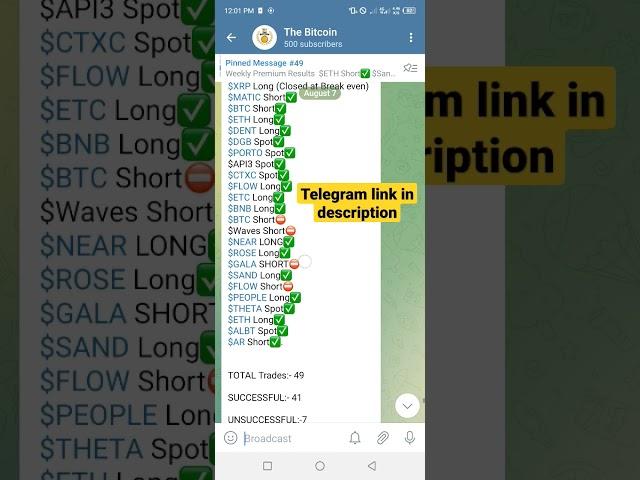 Free Crypto Signals Telegram Group l #cryptosignal #shorts #cryptoshorts #binancefutures #telegram