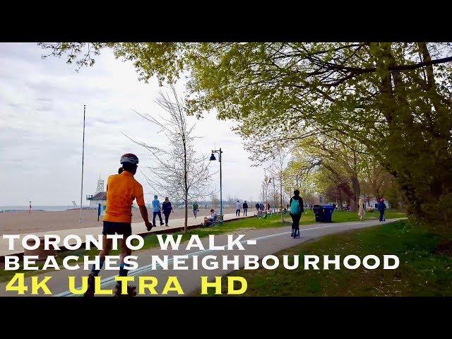 Toronto Walk - Beaches Neighbourhood (walking tour 4k)