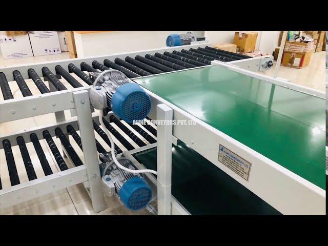 Double Decker Powerised  Roller Conveyor | Belt Conveyor For Warehouse  | Aline Conveyors