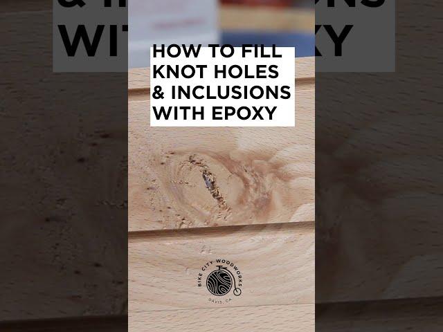 How to fill inclusions or knot holes with epoxy #shorts