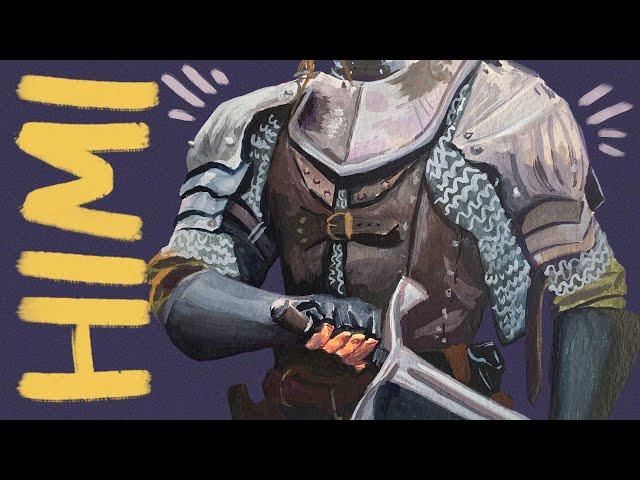  reviewing himi jelly gouache paint | painting a lady knight 