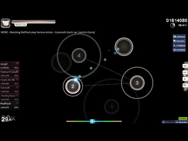 Osu! Almost god mode on JuJutsushi Gachi Ver.