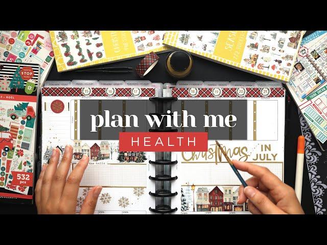 PLAN WITH ME :: Health & Fitness Layout Weekly Setup in a Classic Happy Planner :: Christmas in July