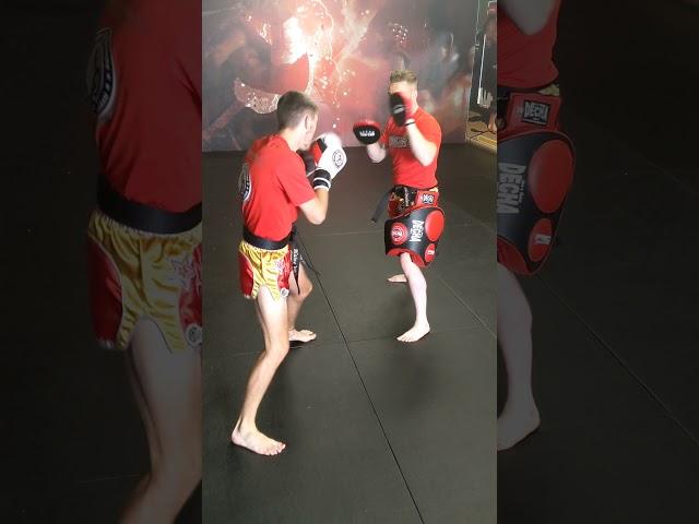 K-1 Kickboxing Training - High Volume Low Kick Pad Work