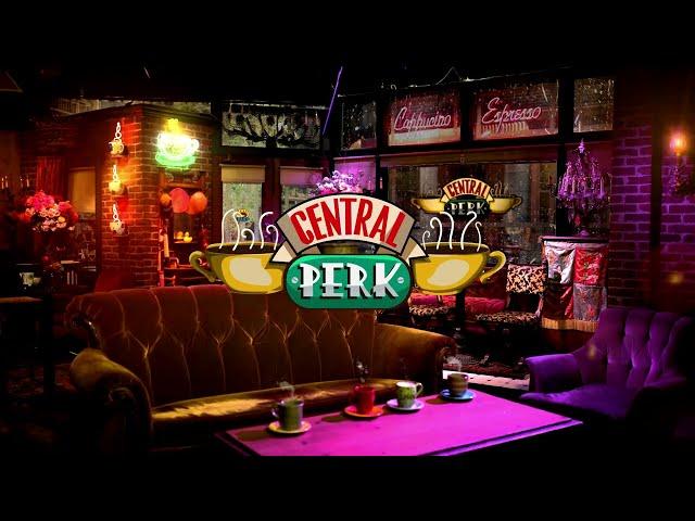 F.r.i.e.n.d.s | Central Perk Ambiance | Calming Cafe Music | Relaxing Rainfall | Coffee Shop 