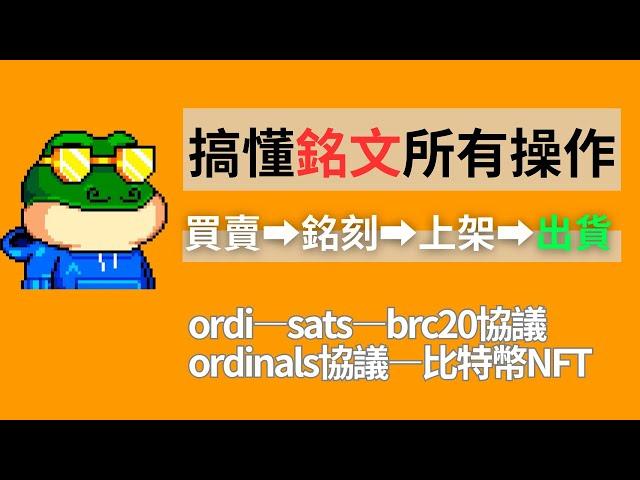 徹底搞懂ordinals brc20 ordi sats｜銘文買賣流程｜什麼銘文值得打｜brc20 nft還能上嗎？#銘文 #比特幣銘文 #銘文怎麼買賣 #打銘文 #銘文是什麼