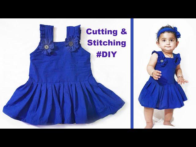 Kids baby frock cutting and stitching |1 year old girl frock cutting and stitching