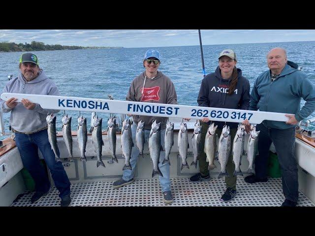 LAKE MICHIGAN SALMON FISHING CHARTER | Coho Salmon | FinQuest Sportfishing | Kenosha, Wisconsin