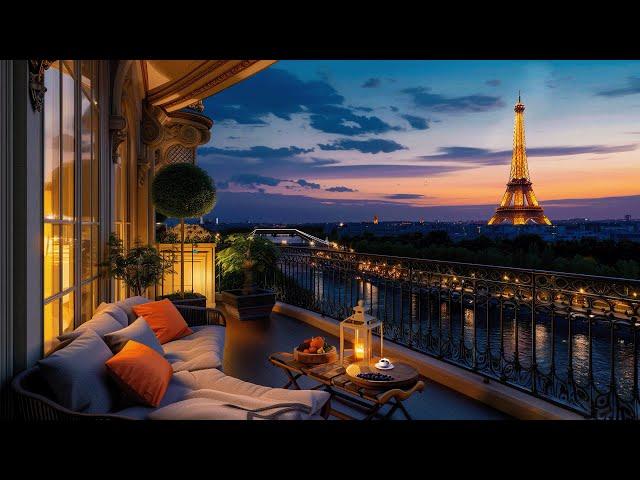 Sunset Outdoor Coffee Porch Ambience | Calming Jazz Music for Study, Work & Relax