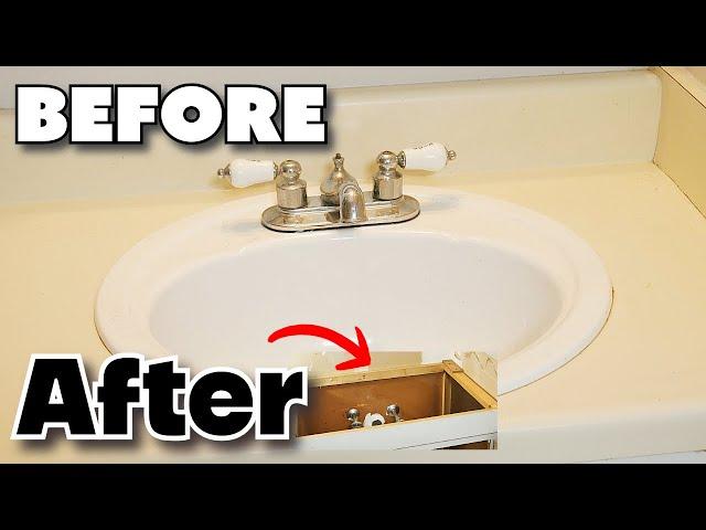 How To Remove Bathroom Vanity Top Countertop Easy Simple