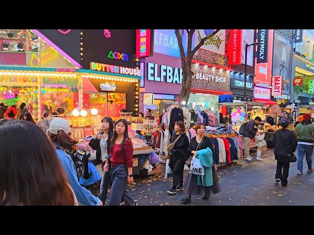 Myeongdong is starting to look like Christmas  November 2024 | Seoul, South Korea 명동 明洞