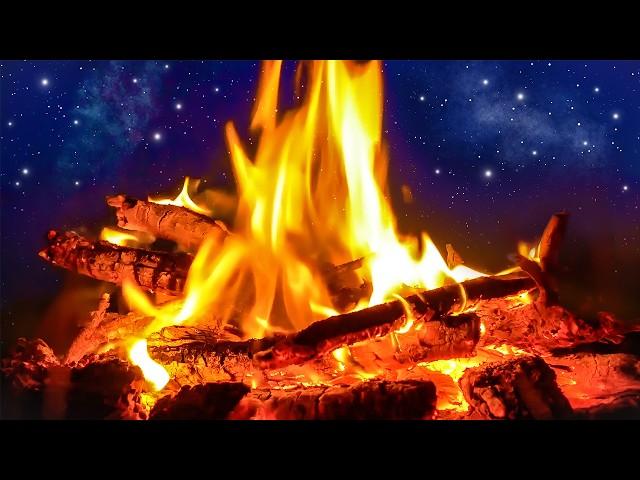 Campfire & River Night Ambience 10 Hours | Nature White Noise for Sleep, Studying or Relaxation