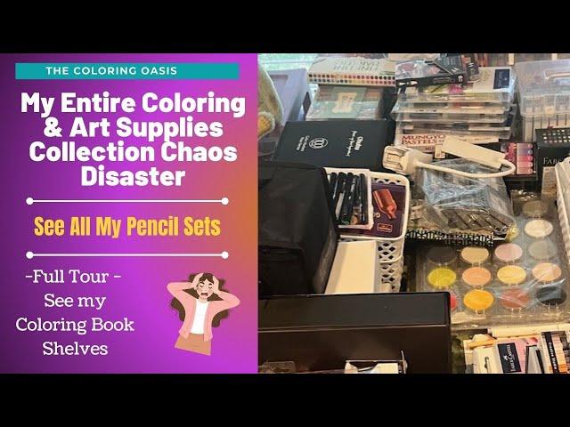 My Entire Adult Coloring Supplies and Books Collection | Organizing my Colored Pencil Collection