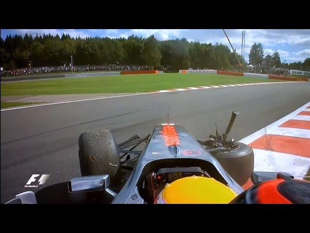 F1 Lewis Hamilton Onboard Crashes