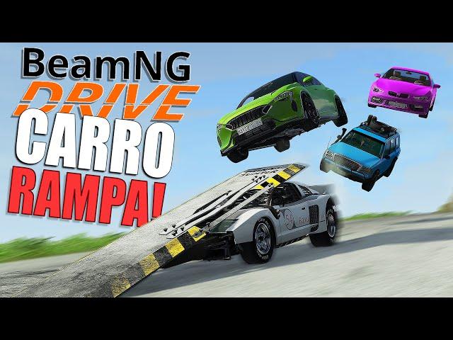 Novo carro rampa Descendo o Morro a 300km por hora Beamng Drive