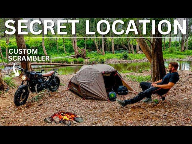  ASMR Solo MOTORCYCLE CAMPING - Silent Vlog - Beautiful Location