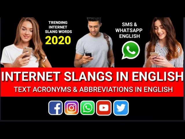 WHATSAPP & INSTAGRAM ENGLISH 2020| SLANG WORDS IN ENGLISH 2020| ENGLISH ACRONYMS & ABBREVIATIONS