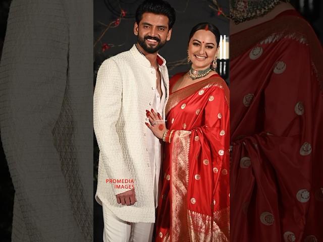 1/3 Sonakshi Sinha and Zaheer Iqbal during there Wedding Reception | ProMedia