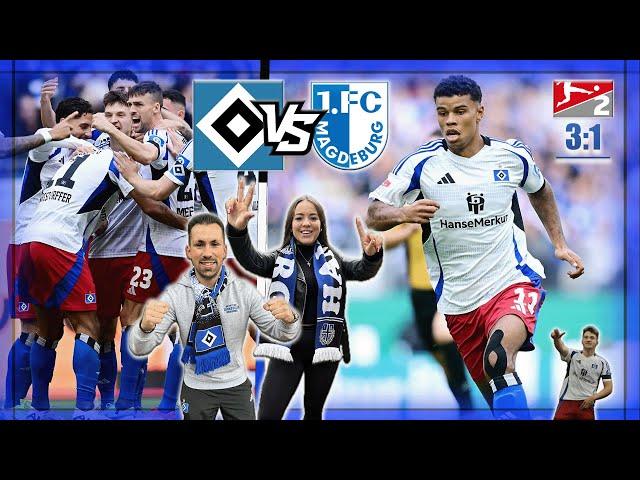 3:1! HSV mit TRAUMHALBZEIT zum Sieg in Unterzahl  MAGDEBURGER SERIE ENDETStadionvlog HSV VS 1. FCM