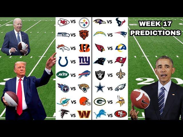 US Presidents Predict Week 17 of the NFL Season