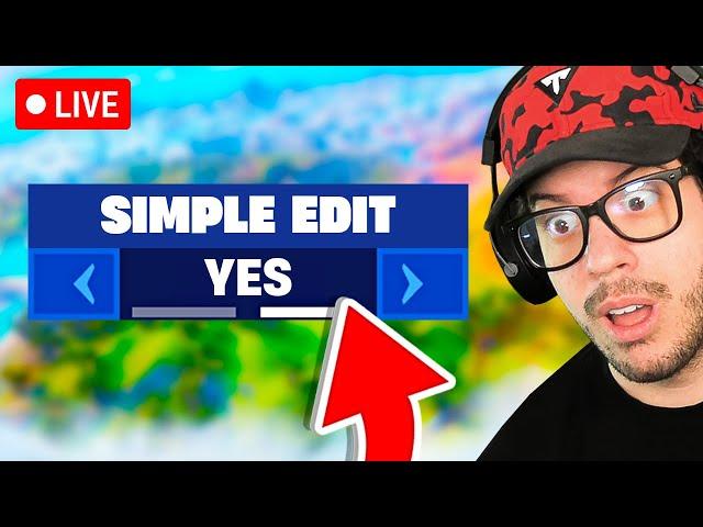 LIVE! - FORTNITE, BUT *SIMPLE EDIT* ONLY! (Live Challenge)