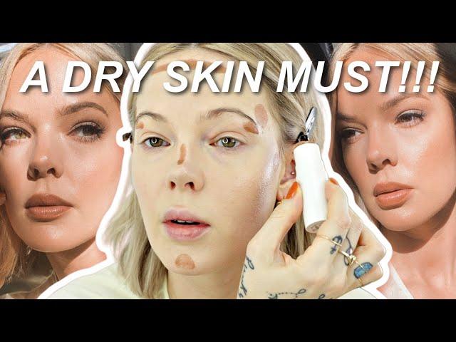 perfect GLOWY FOUNDATION ROUTINE for DRY SKIN! how to layer your makeup, an underpainting tutorial