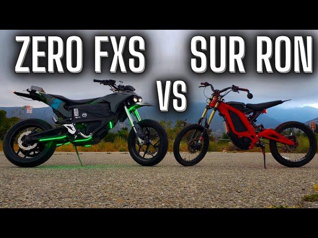 ZERO FXS vs 72v Sur Ron // Drag Race & Wheelies