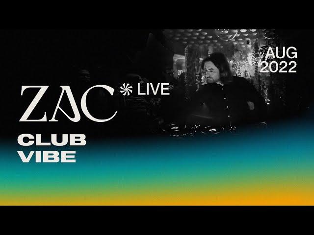 ZAC @ Club Vibe (August 2022) | Live Set [Full Show 4K] [Progressive House / Melodic Techno DJ Mix]