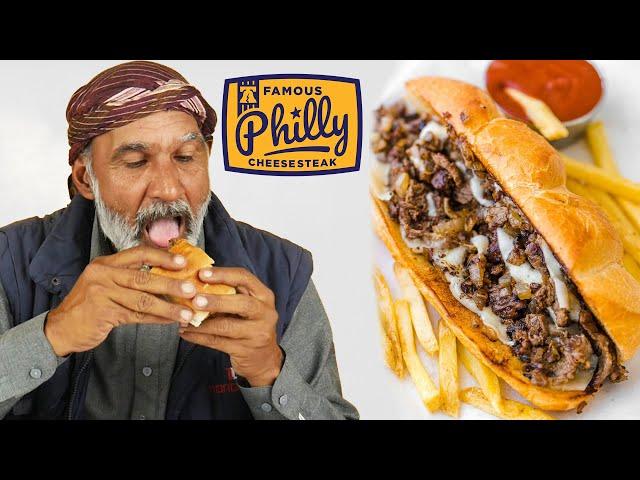 Tribal People's Hilarious Reactions To Philly Cheese Steaks!