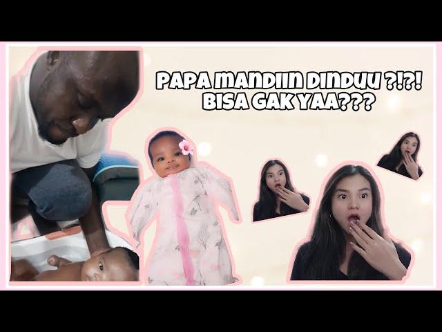 Papa Mandiin Dindu | Father Showering His 3Months Old Baby | Father-Daughter Time 