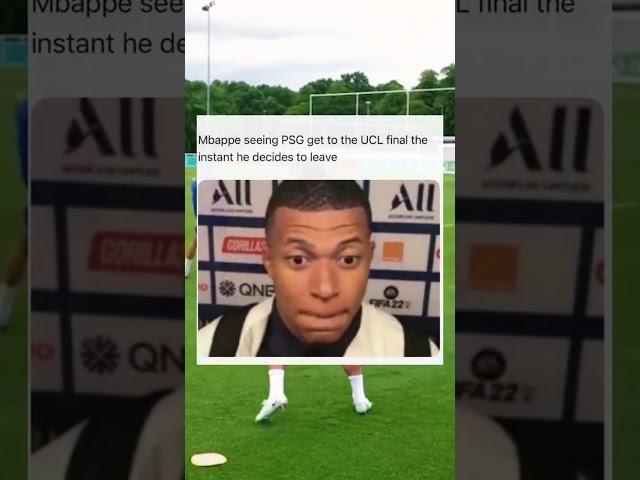 When you realise your the problem  #mbappe #psg #realmadrid #football