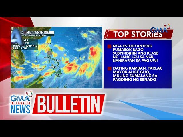 PAGASA - Bagyong #GenerPH, bahagyang humina | GMA Integrated News Bulletin