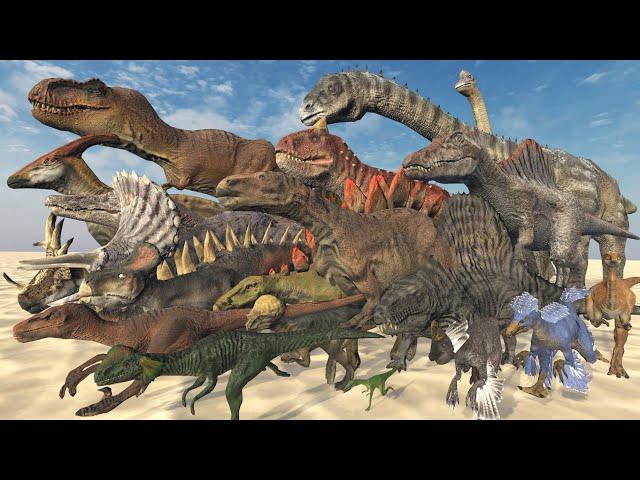 Land Dinosaur SPEED COMPARISON 3D | Realistic World Data