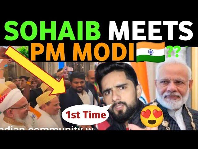 PAK YOUTUBER SOHAIB CHAUDHARY MEETS PM MODI IN UAE MANDIR INAUGURATION, 1ST TIME IN YOUTUBE HISTORY