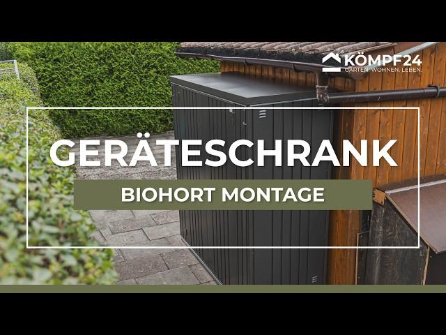 Montageanleitung | GERÄTESCHRANK von Biohort | Platzsparender Stauraum im Garten