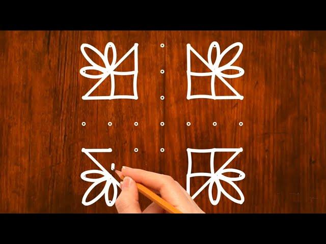 7*7 Dots easy rangoli design tutorial | Festival special rangoli design | New rangoli design