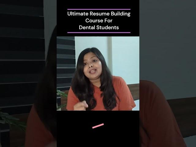 Hey dental student! Don't know what to add to your resume? #ytshorts