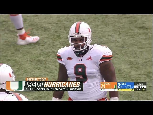 Gerald Willis (Miami DL #9) Vs. Toledo 2018