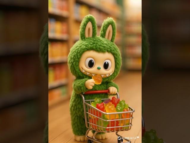 Labubu Bought the Entire Candy Aisle! #shorts