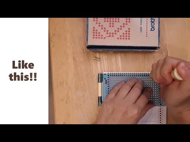 A Brother card punch set to create custom punchcards for your knitting machine.