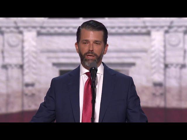 Donald Trump Junior speaks at the Republican National Convention