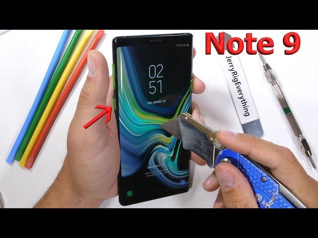 Samsung Note 9 Durability Test! - Bixby is not Secure...