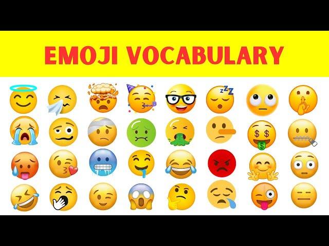 Facebook and Whatsapp Face Emoji Meaning in English | Emojis Vocabulary with Pictures #emoji